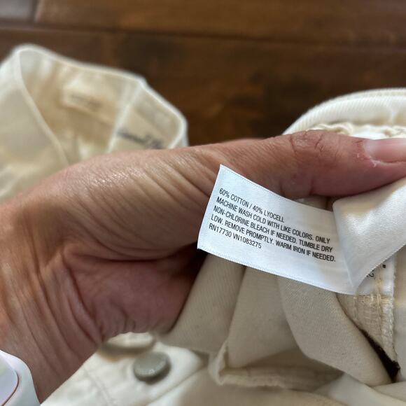 NWT Universal Thread High Rise Adjustable Two Way Trouser Denim Cream Women 16 - Picture 6 of 8